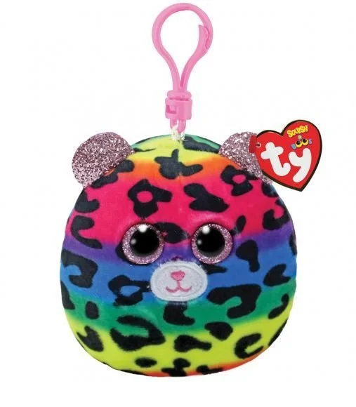 Φωτογραφία προϊόντος: ΟΕΜ TY Squishy Beanies Dotty Χνουδωτό Κλιπ Λεοπάρδαλη Πολύχρωμο (1607-39568) Πολύχρωμο
