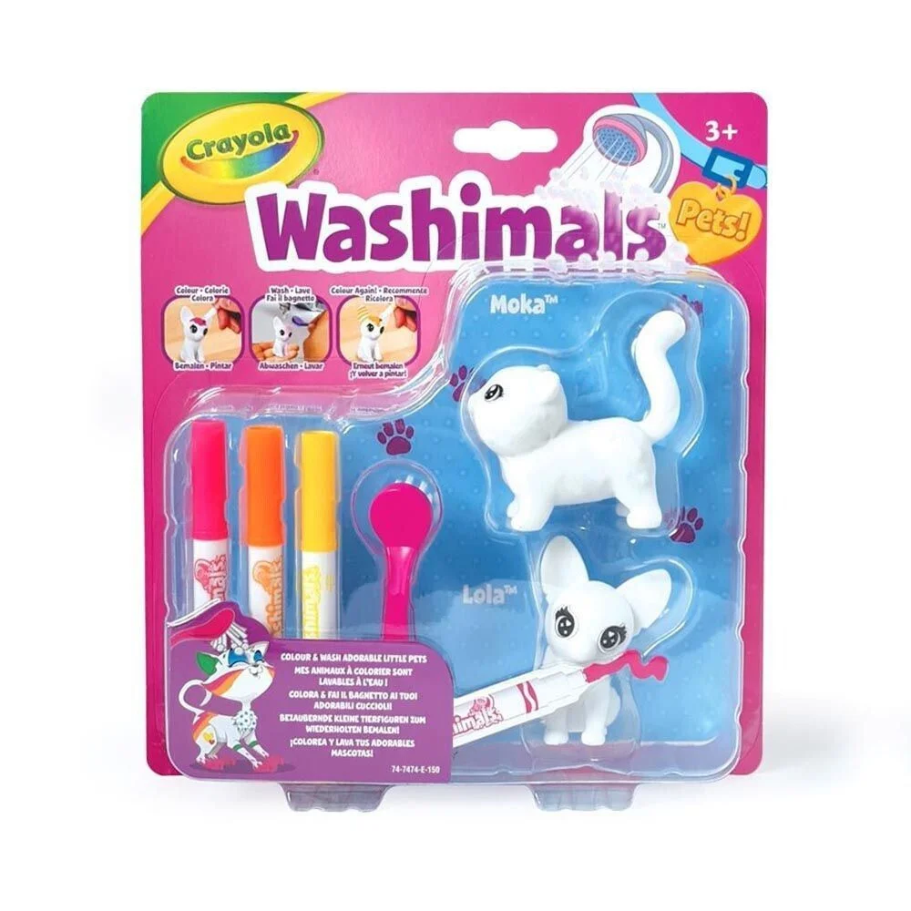 Φωτογραφία προϊόντος: Crayola Washimals σετ Σκυλάκι και Γατάκι (74-7474)