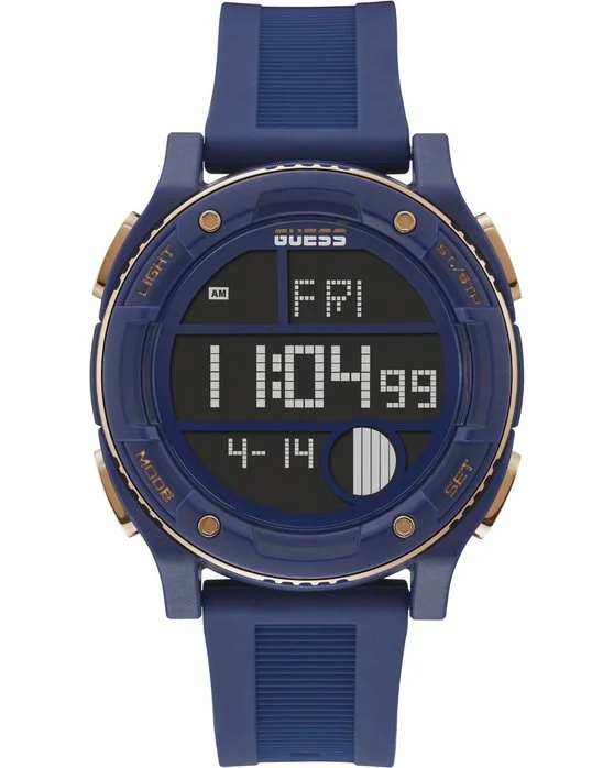 Φωτογραφία προϊόντος: GUESS WATCH ZIP CHRONOGRAPH BLUE RUBBER STRAP GW0225G2