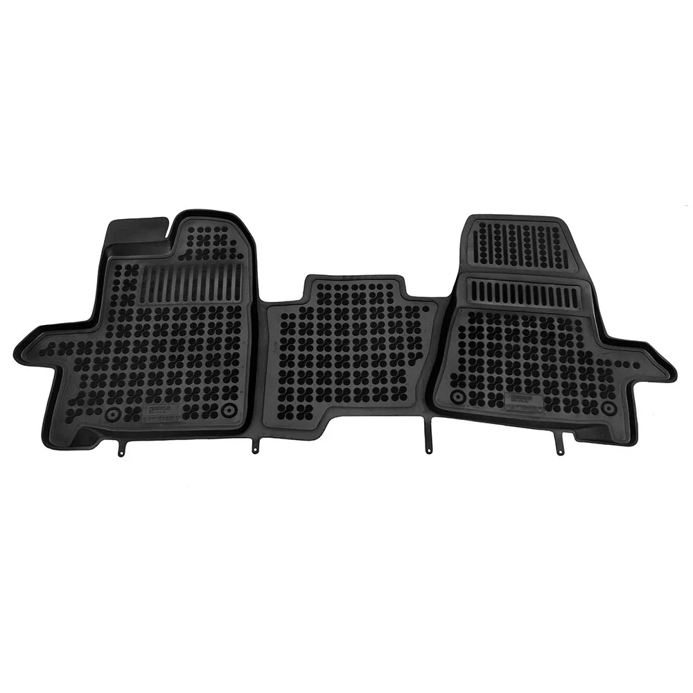 Φωτογραφία προϊόντος: Ford Tourneo Custom (2013-2018) / Transit (2013+) / Transit Custom (2012+) 3 θέσεων λαστιχένιο μαύρο πατάκι σκαφάκι Rezaw Plast - 1τμχ