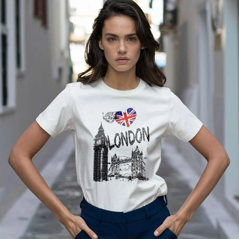 Φωτογραφία προϊόντος: Prime T-Shirt Λευκό με σχέδιο I Love London 8167-2