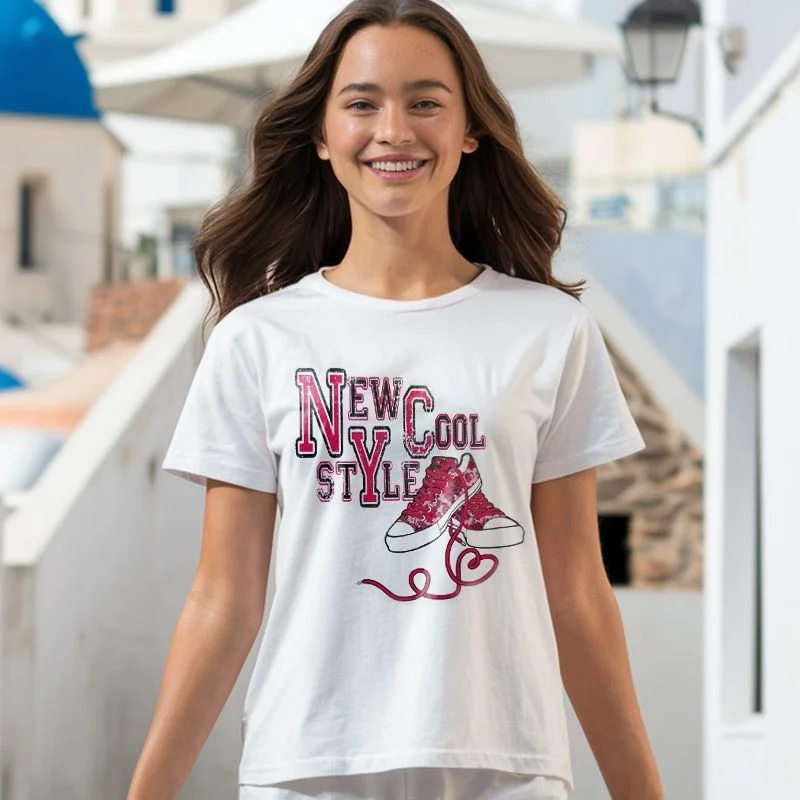 Φωτογραφία προϊόντος: Prime T-Shirt Λευκό με σχέδιο Sneakers 8220-1