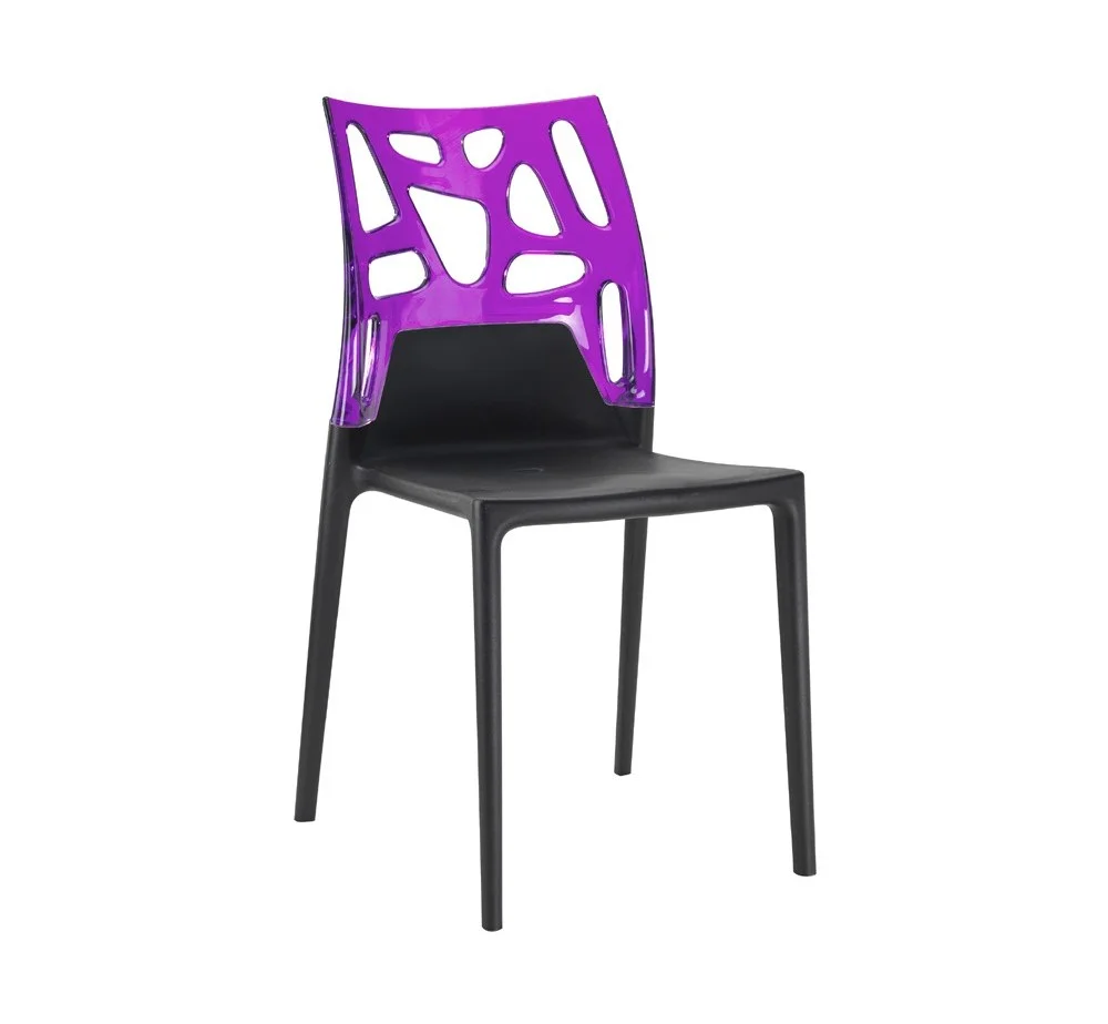 Φωτογραφία προϊόντος: Papatya Ego-Rock καρέκλα 28 - Purple transparent 48x51x86(47)cm