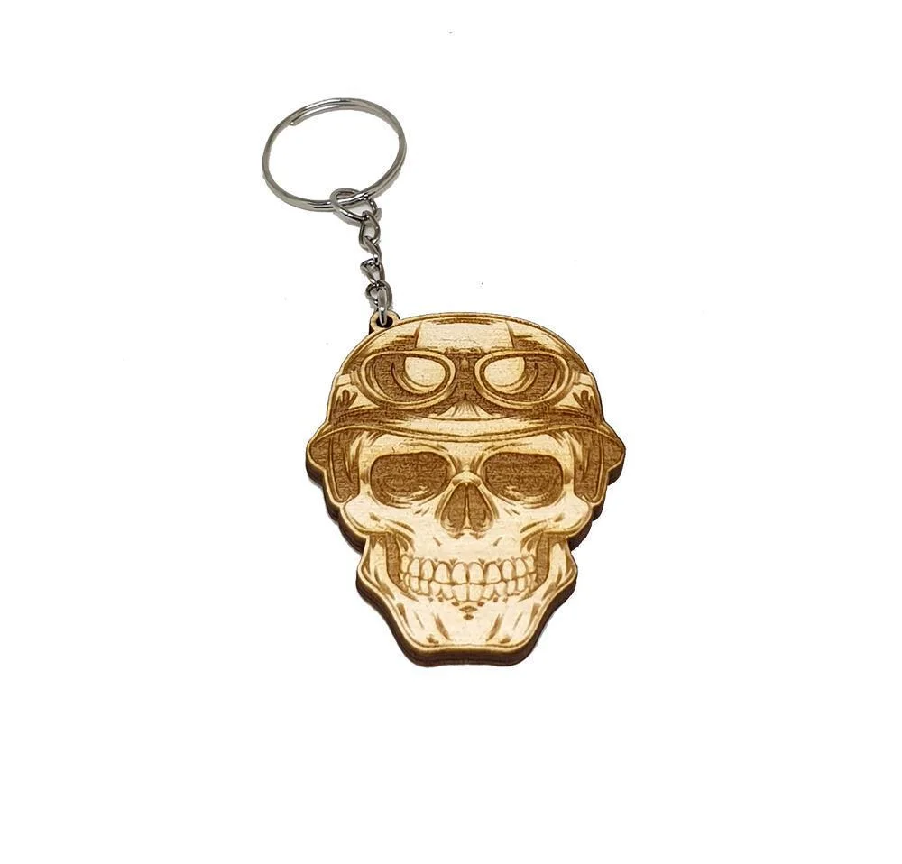 Φωτογραφία προϊόντος: Ξύλινο μπρελόκ Skull