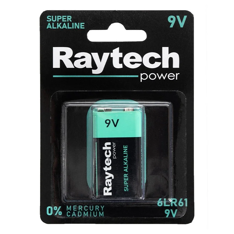 Φωτογραφία προϊόντος: Raytech LR61 Αλκαλική Μπαταρία 9V 1 τμχ