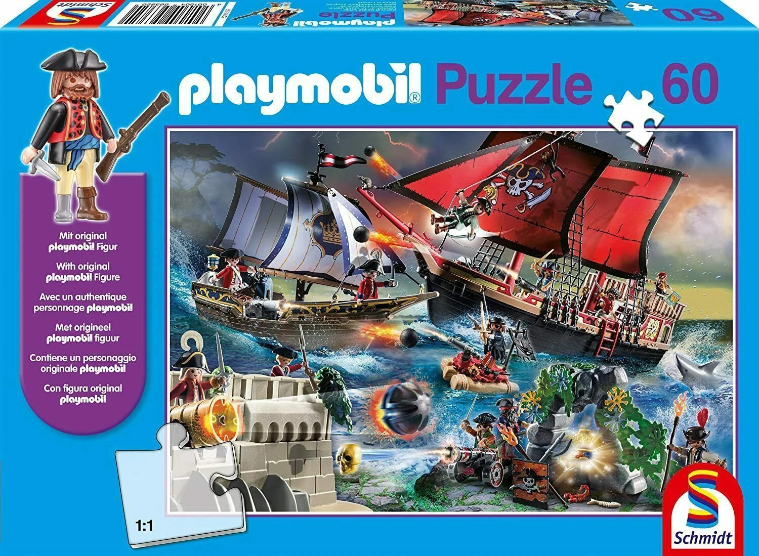 Φωτογραφία προϊόντος: Παιδικό Puzzle Playmobil Pirates 60pcs για 5+ Ετών