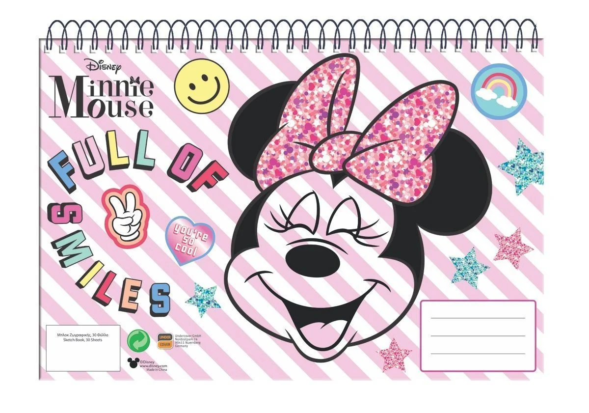 Φωτογραφία προϊόντος: Μπλοκ Ζωγραφικής Minnie Mouse A4 21x29.7cm 30Φύλλα