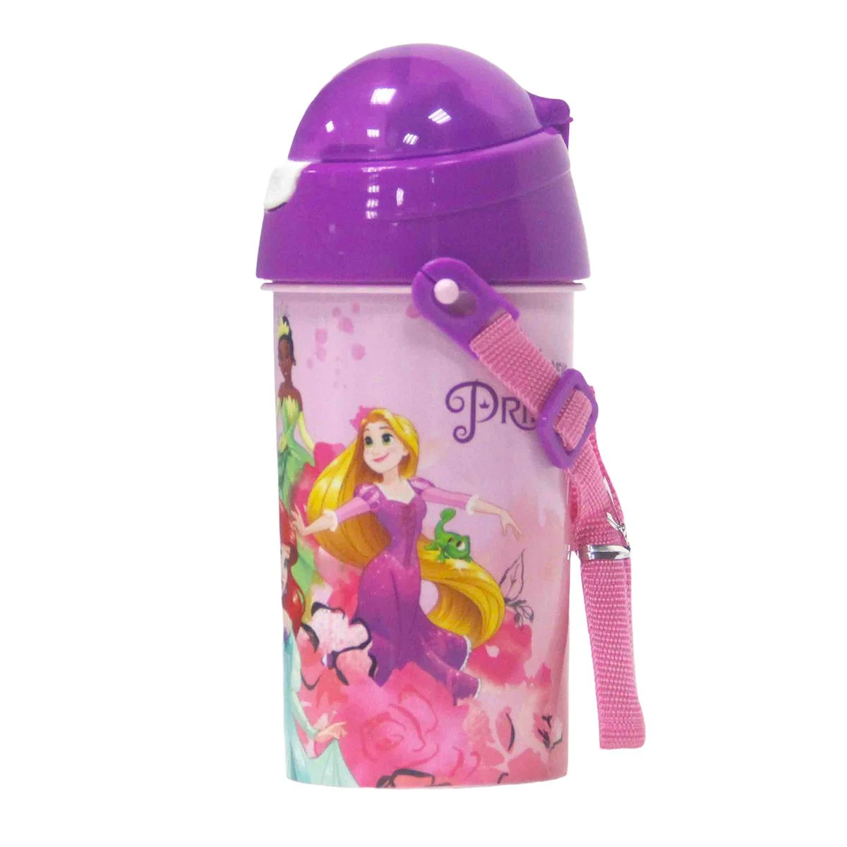 Φωτογραφία προϊόντος: Παγούρι με Καλαμάκι Disney Princesses σε Μωβ χρώμα PVC 500ml