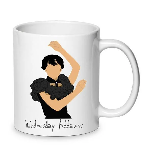 Φωτογραφία προϊόντος: Κούπα Wednesday Addams κεραμική λευκή no2 330ml