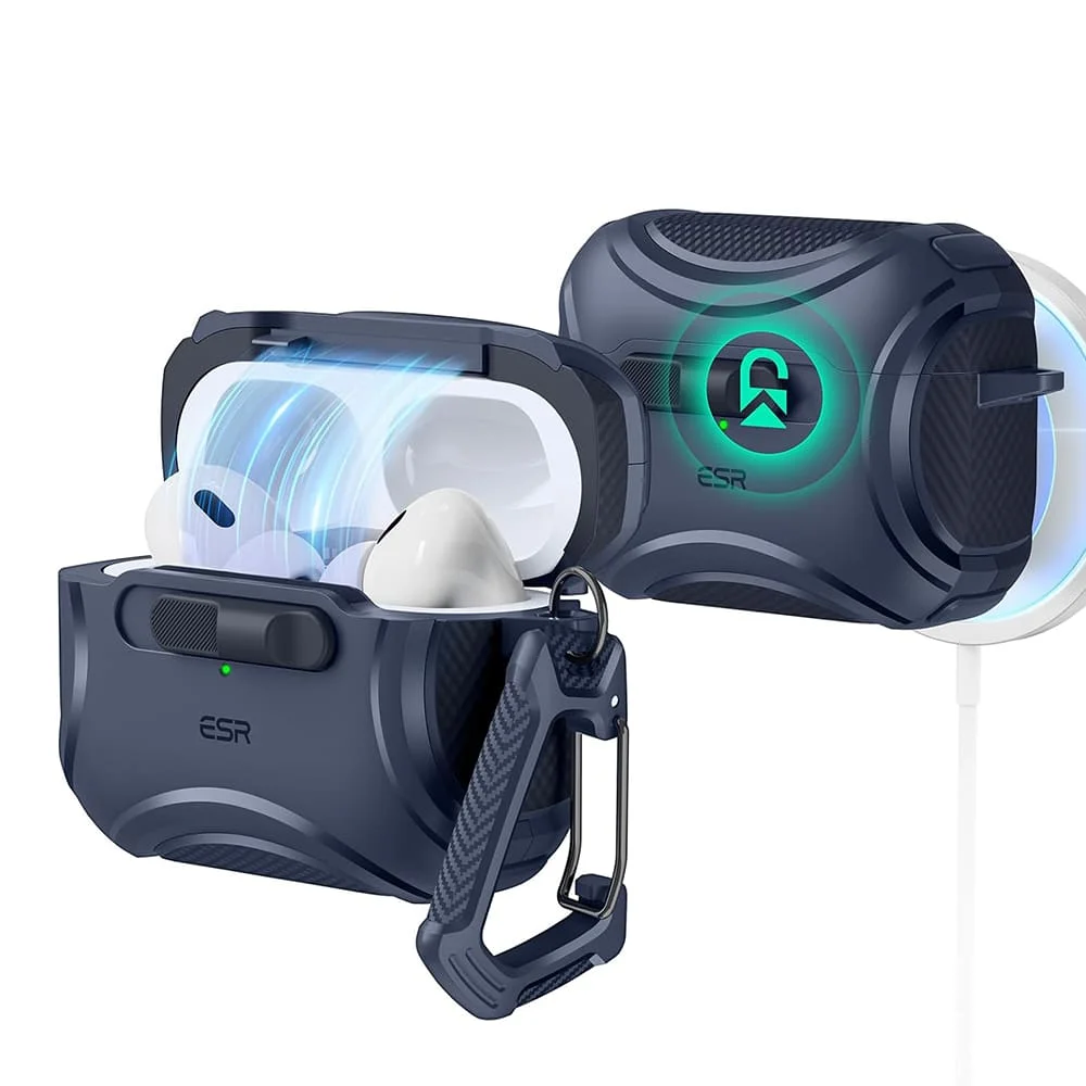 Φωτογραφία προϊόντος: ESR - Θήκη Cyber Magnetic Lock HaloLock - Apple AirPods Pro 1 / 2 - Μπλε