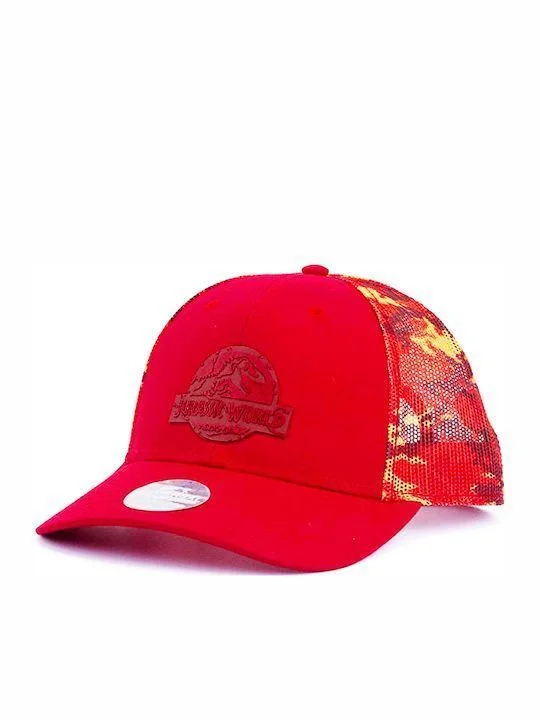 Φωτογραφία προϊόντος: Παιδικό Καπέλο Authentic Jurassic World Hat Total Red με ρυθμιζόμενο κούμπωμα