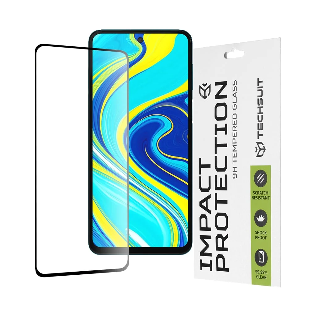 Φωτογραφία προϊόντος: Techsuit - 111D Πλήρης Κάλυψη / Full Glue Γυαλί - Xiaomi Redmi Note 9S / Note 9 Pro / Note 9 Pro Max - Μαύρο