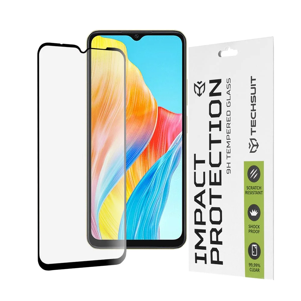 Φωτογραφία προϊόντος: Techsuit - 111D Full Cover / Full Glue Glass - Oppo A38 / A18 - Black