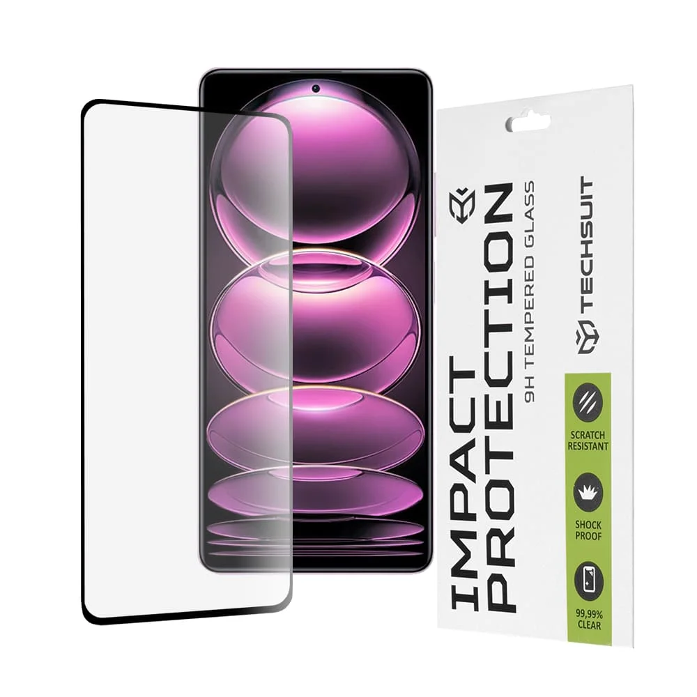 Φωτογραφία προϊόντος: Techsuit - 111D Πλήρης Κάλυψη / Full Glue Γυαλί - Xiaomi Redmi Note 12 Pro 5G / 12 Pro+ / Poco X5 Pro - Μαύρο