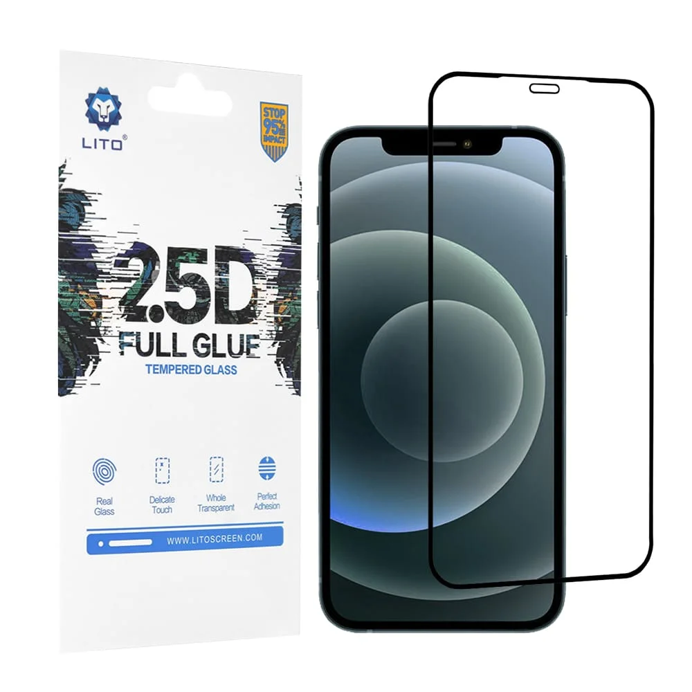 Φωτογραφία προϊόντος: Lito - Γυαλί 2.5D FullGlue - iPhone 12 Pro Max - Μαύρο