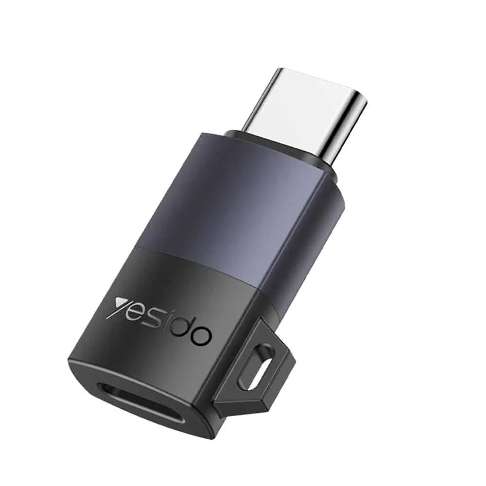 Φωτογραφία προϊόντος: Yesido - Αντάπτορας Otg (gs28) - Lightning Σε Type-C, 60w, Γρήγορη Φόρτιση, 480mpb/s, Αλουμίνιο, Plug+amp;play - Γκρί