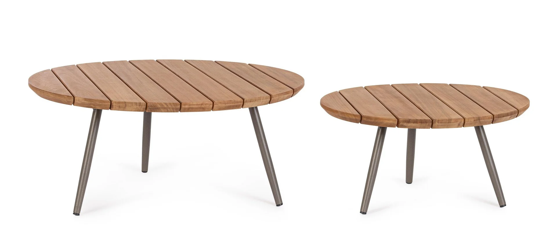 Φωτογραφία προϊόντος: Τραπεζάκια Coffee Tables Set 2pcs "Corbeta" Choco-Natural (Bizzotto) (BZ-0660667)