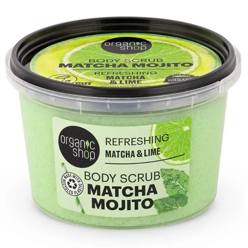 Φωτογραφία προϊόντος: Organic Shop Body Scrub Matcha Mojito Απολεπιστικό Σώματος Με Matcha & Lime 250ml