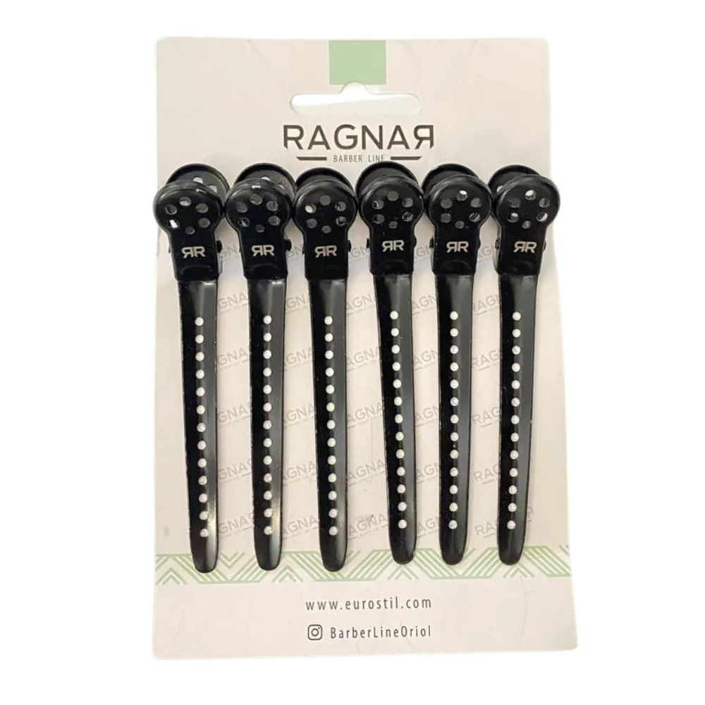 Φωτογραφία προϊόντος: Ragnar Barber Line Κλιπς Μαλλιών 6 τεμαχίων Ragnar Hair Pins Black 9cm (07560)