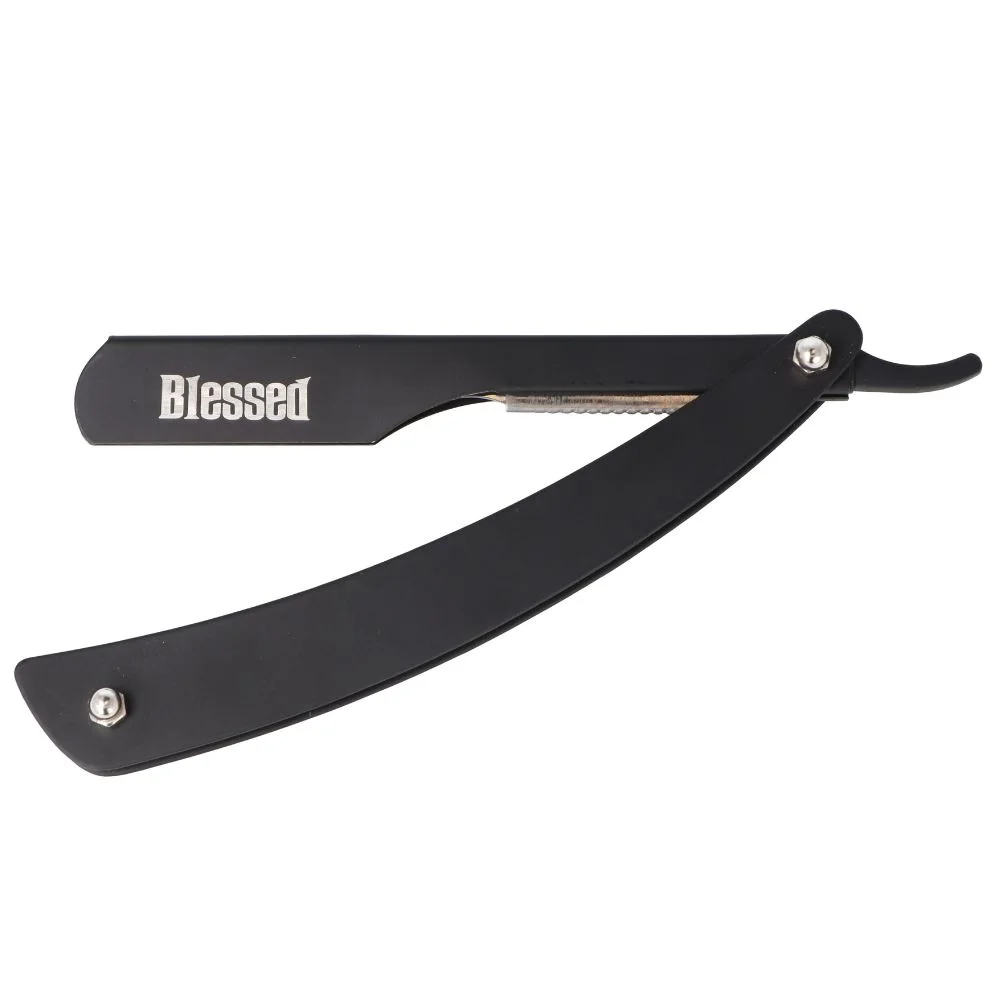 Φωτογραφία προϊόντος: BLESSED Components Σαβέτα-Φαλτσέτα Blessed Black Butterfly Razor All Metal + Θήκη (09172/50)