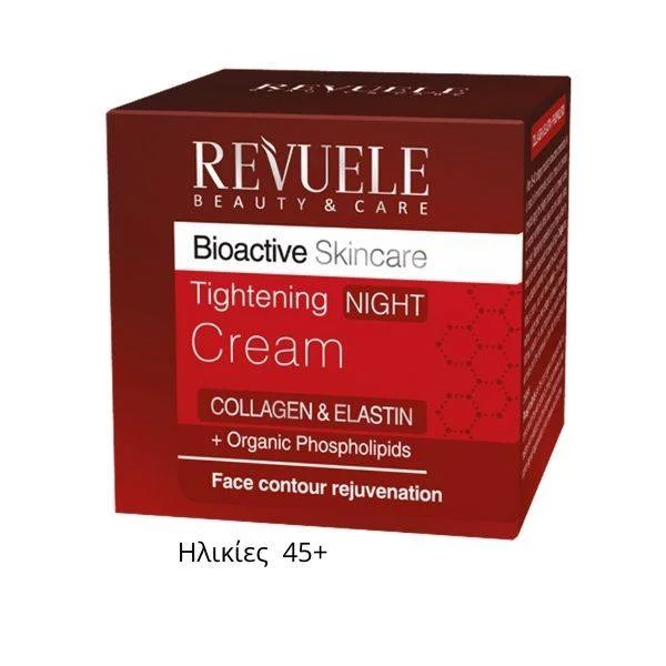 Φωτογραφία προϊόντος: Revuele Bioactive Collagen + Elastin Tightening Night Cream Συσφικτική Κρέμα Νύχτας 50ml