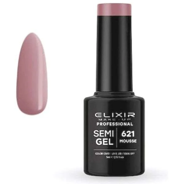 Φωτογραφία προϊόντος: Elixir Professional Semi Gel Ημιμόνιμο Βερνίκι Νυχιών 621 Mousse Ανοιχτόχρωμο Σάπιο Μήλο 5ml