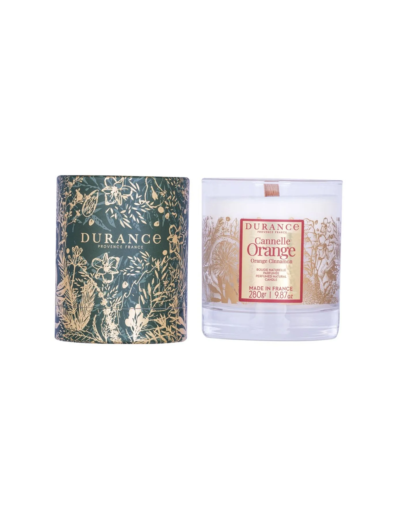 Φωτογραφία προϊόντος: Durance candle Orange Cinnamon- Noel 2024-Αρωματικό Κερί με ξύλινο φυτίλι 280g