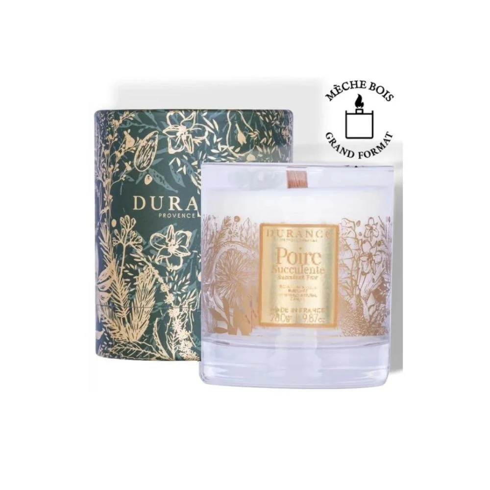 Φωτογραφία προϊόντος: Durance candle Succulent Pear-Noel 2024-Αρωματικό Κερί με ξύλινο φυτίλι 280g