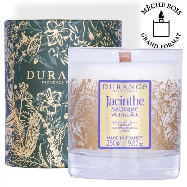 Φωτογραφία προϊόντος: Durance candle Wild Hyacinth -Noel 2024-Αρωματικό Κερί με ξύλινο φυτίλι 280g
