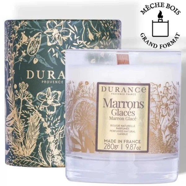 Φωτογραφία προϊόντος: Durance candle MARRONS GLACES-Noel 2024-Αρωματικό Κερί με ξύλινο φυτίλι 280g