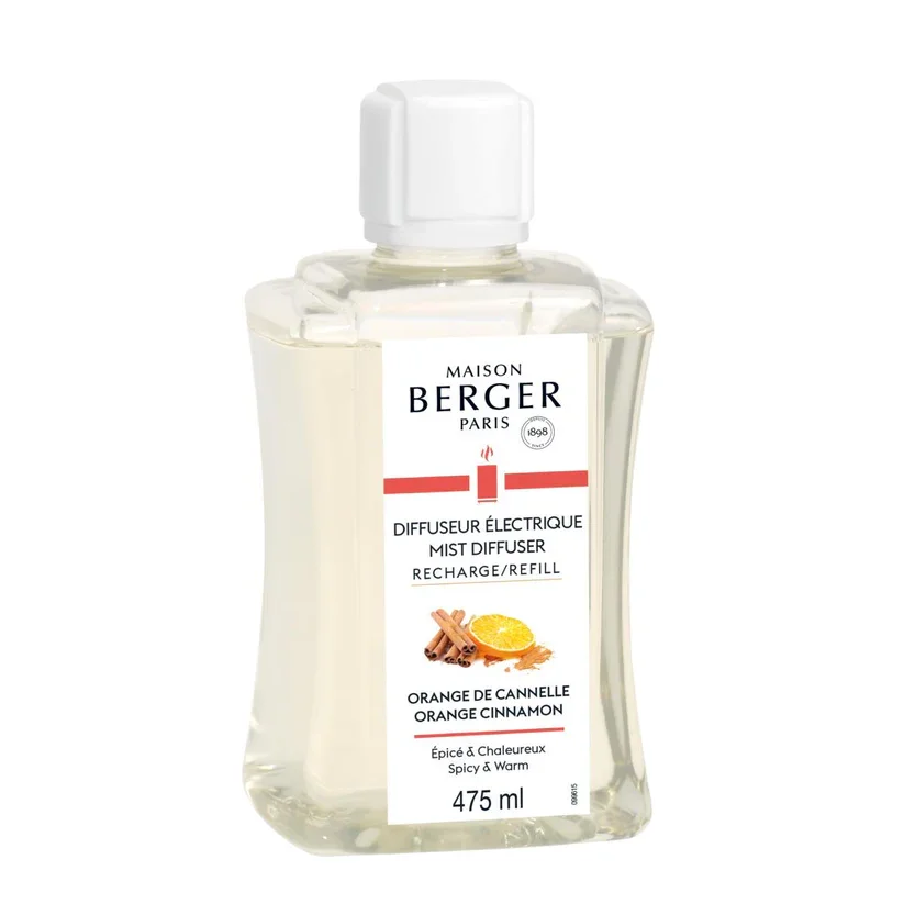 Φωτογραφία προϊόντος: Maison Berger Paris Mist Electric Diffuser Refill Orange Cinnamon Υγρό Αναπλήρωσης για Ηλεκτρικό Διαχύτη Αρώματος 475 ml