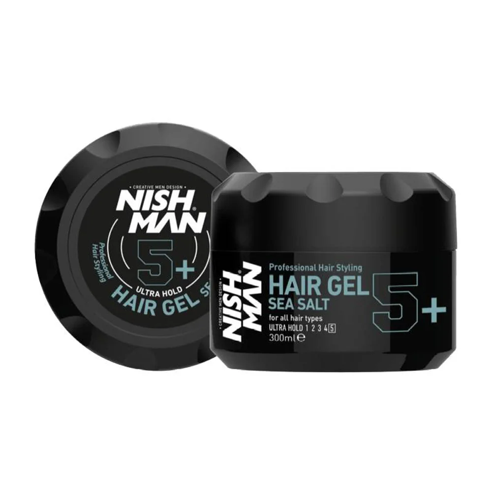 Φωτογραφία προϊόντος: Τζελ Μαλλιών Nishman Hair Gel 5+ Sea Salt Ultra Hold 300ml
