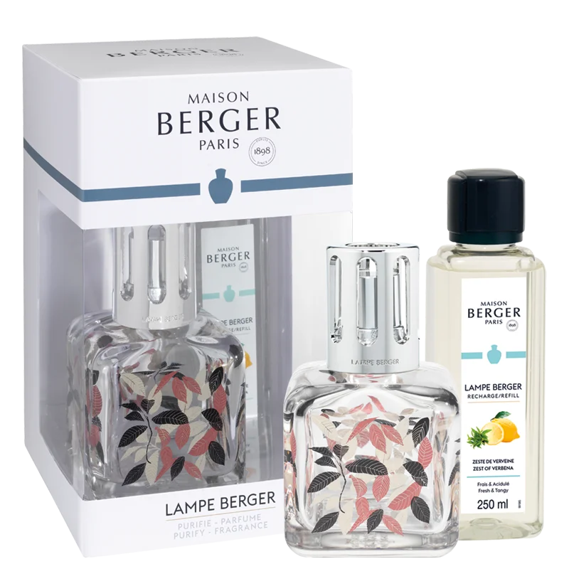Φωτογραφία προϊόντος: Maison Berger Paris Lampe Berger Glacon Feuilles Gift Set Καταλυτική Λάμπα Αρωματισμού και Καθαρισμού Αέρα του Χώρου