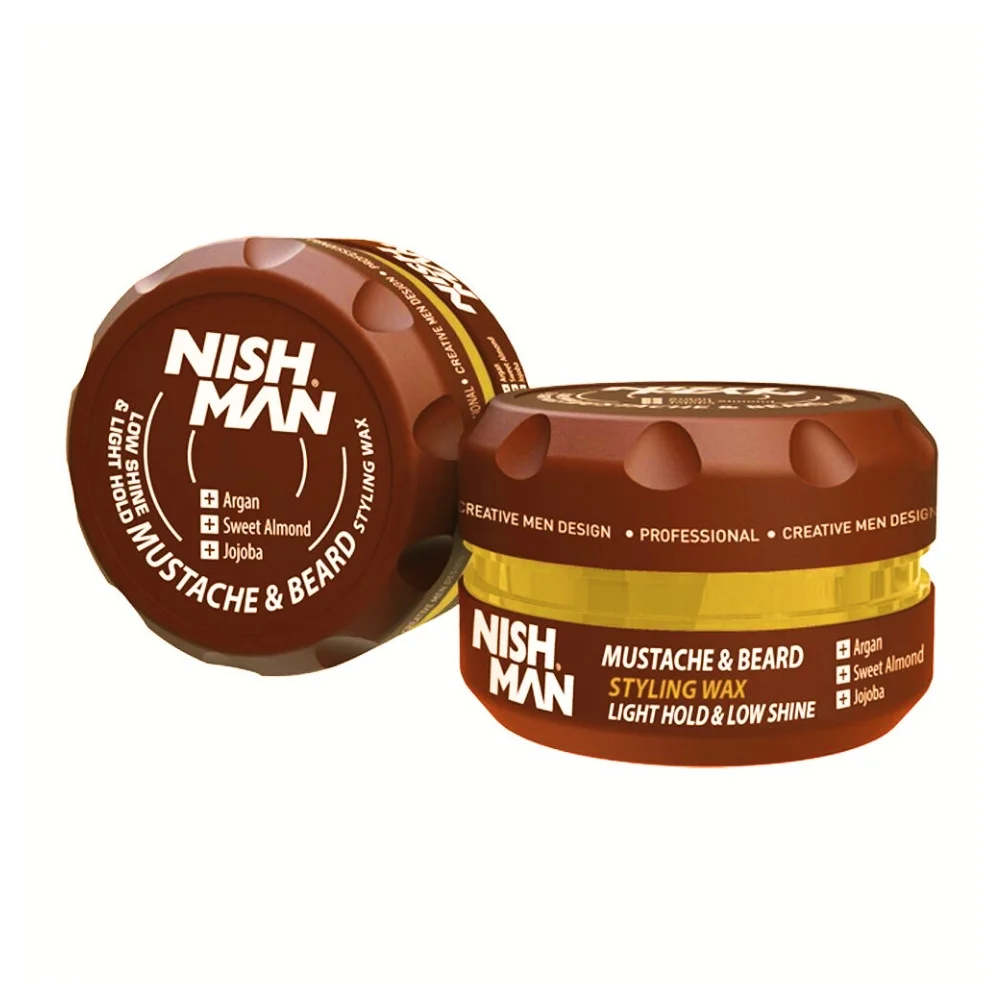 Φωτογραφία προϊόντος: Κερί Γενειάδας Nishman Mustache & Beard Styling Wax Light Hold & Low Shine 100ml