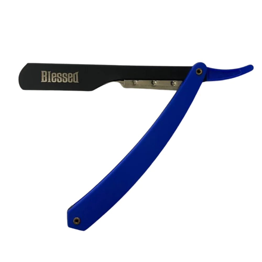 Φωτογραφία προϊόντος: BLESSED Components Σαβέτα-Φαλτσέτα Blessed Blue Butterfly Razor + Θήκη (09170/59)