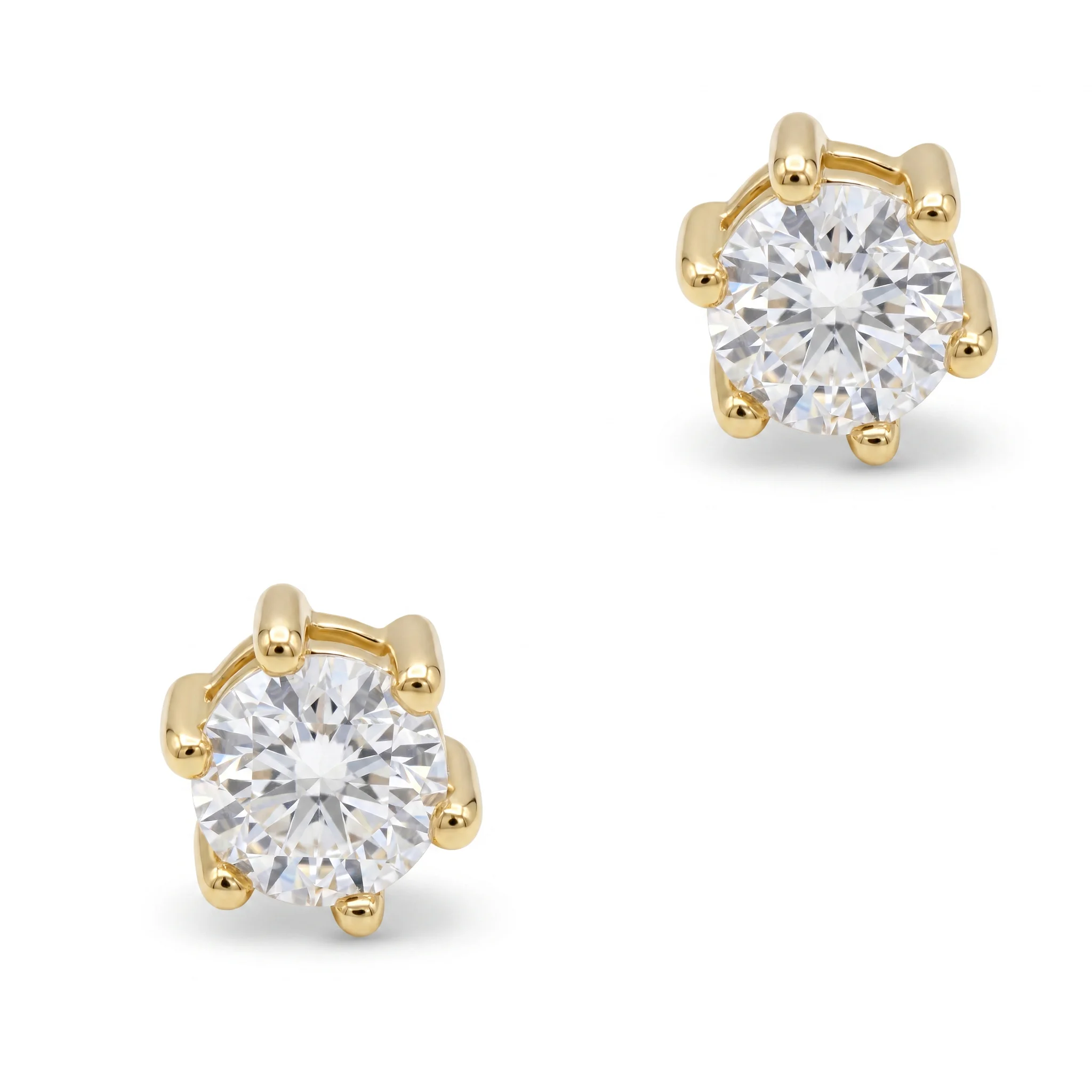 Φωτογραφία προϊόντος: Σκουλαρίκια με Moissanite Diamonds από Eπιχρυσωμένο Ασήμι SK4069