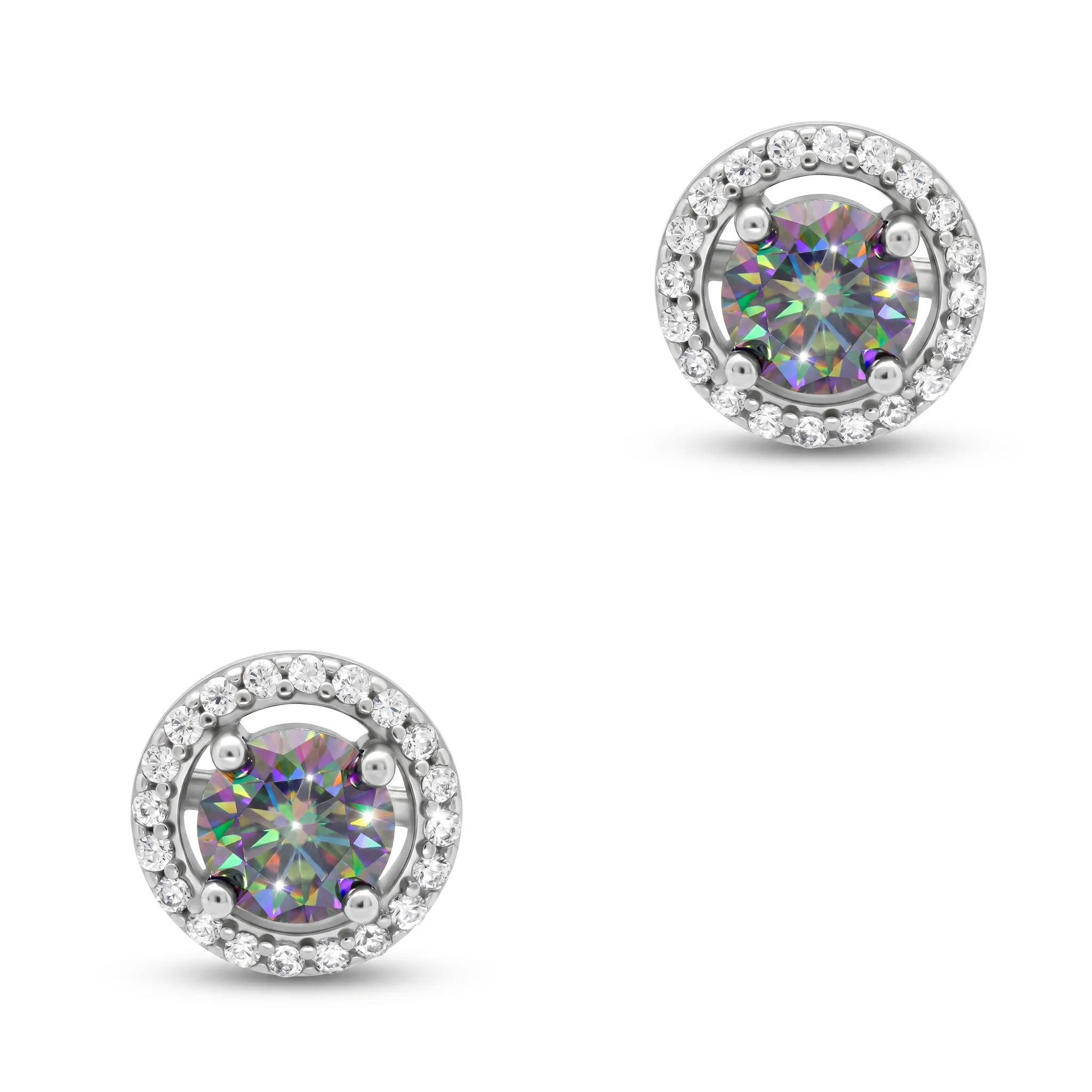 Φωτογραφία προϊόντος: Σκουλαρίκια με Moissanite Diamonds από Ασήμι SK4061