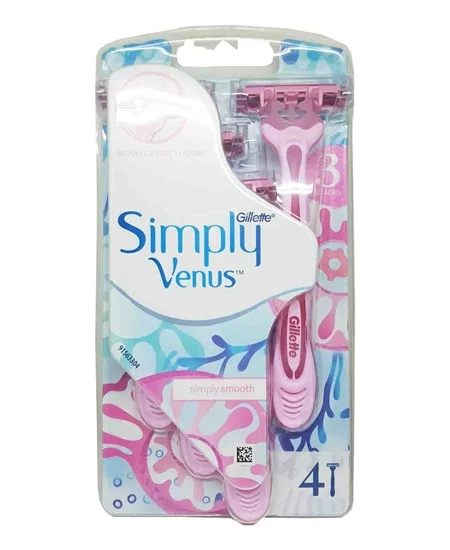 Φωτογραφία προϊόντος: Gillette Venus Simply 3 Ξυραφάκια Μίας Χρήσης για Γυναίκες 4 Τεμάχια