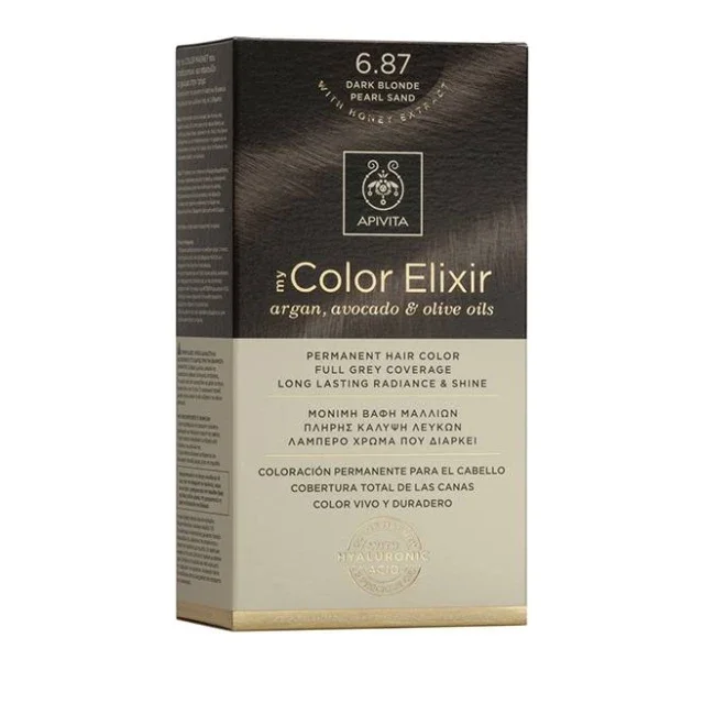 Φωτογραφία προϊόντος: Apivita My Color Elixir 6.87 Βαφή Μαλλιών Ξανθό Σκούρο Περλέ Μπεζ - OEM