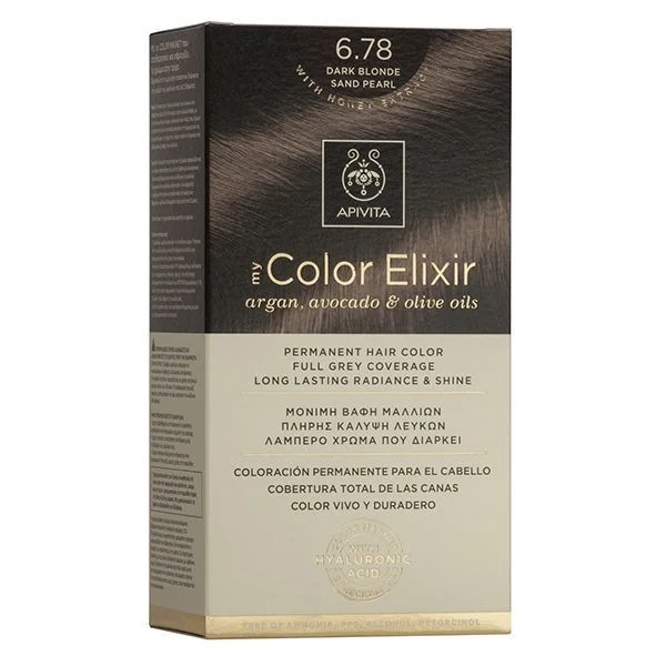 Φωτογραφία προϊόντος: Apivita My Color Elixir Μόνιμη Βαφή Μαλλιών No 6.78 Ξανθό Σκούρο Μπεζ Περλέ, 1 τμχ. - OEM