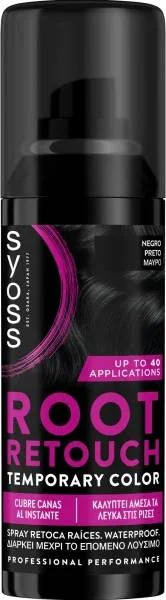Φωτογραφία προϊόντος: Syoss Root Retouch Color Σπρέι Προσωρινής Κάλυψης Ριζών 120ml - Μαύρο