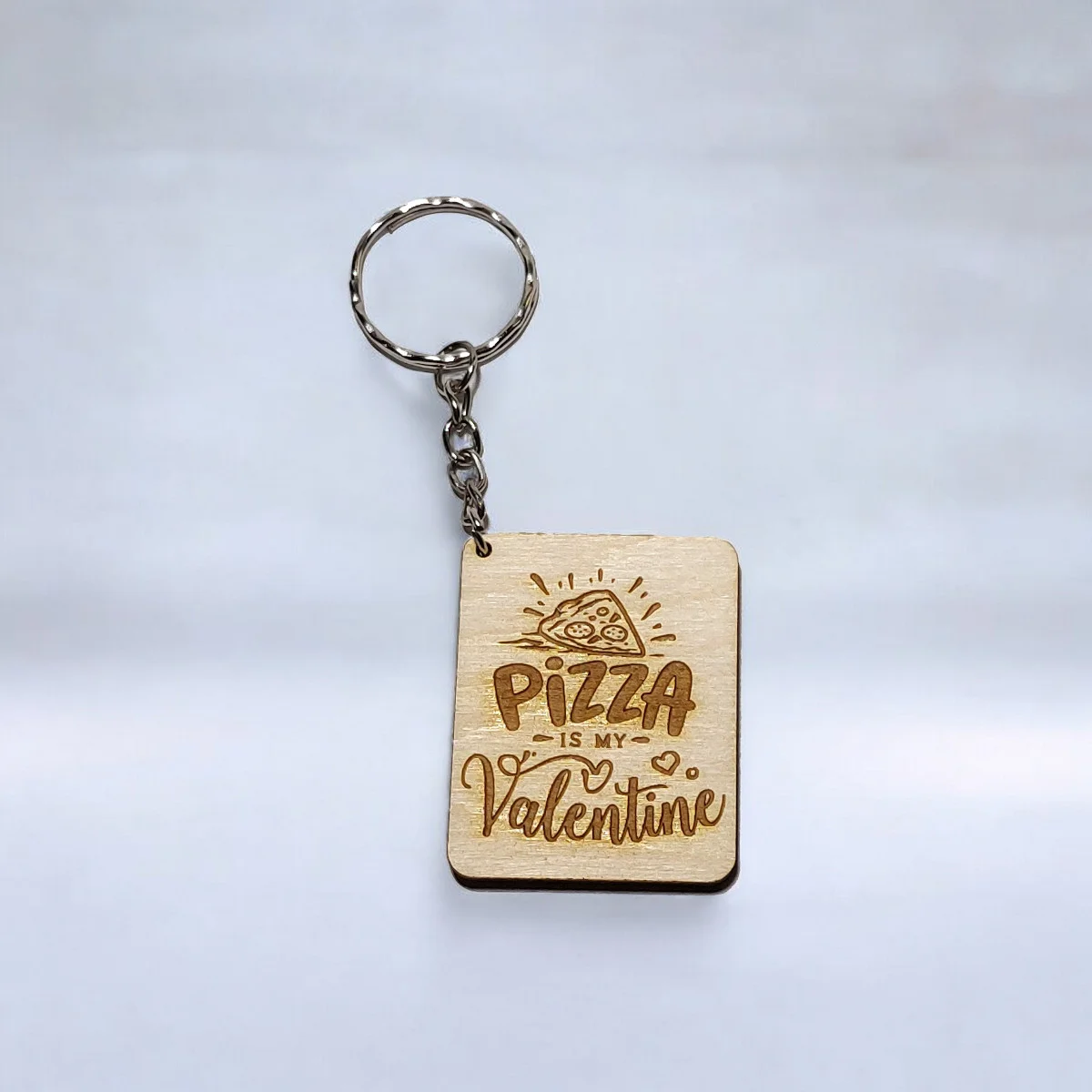 Φωτογραφία προϊόντος: woodseason Ξύλινο Μπρελόκ Pizza is my valentine Κωδ.:48244