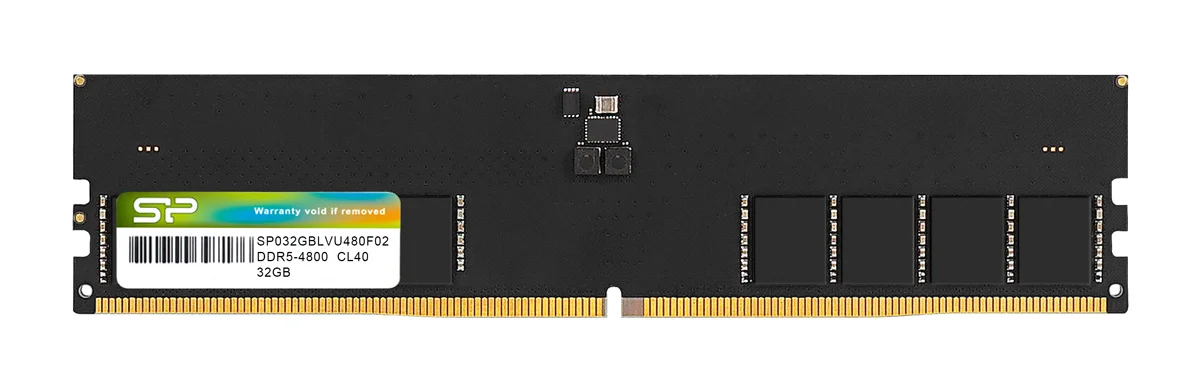 Φωτογραφία προϊόντος: SILICON POWER μνήμη DDR5 UDIMM SP032GBLVU480F02, 32GB, 4800MHz, CL40