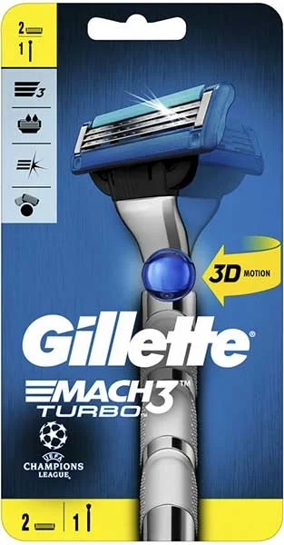 Φωτογραφία προϊόντος: GILLETTE Gillete Ξυριστική Μηχανή Mach 3 Turbo 3D Μηχανή & 2τμχ Ανταλλακτικά