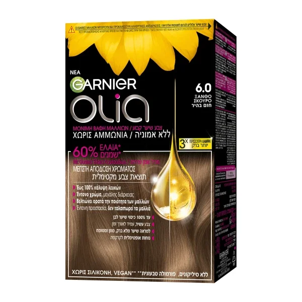 Φωτογραφία προϊόντος: Garnier Βαφή Μαλλιών Olia Χωρίς Αμμωνία 60g - 6.0