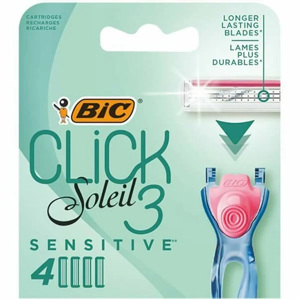 Φωτογραφία προϊόντος: BIC Γυναικεία Ανταλλακτικά Ξυραφάκια Soleil Click 3 Sensitive 4τμχ