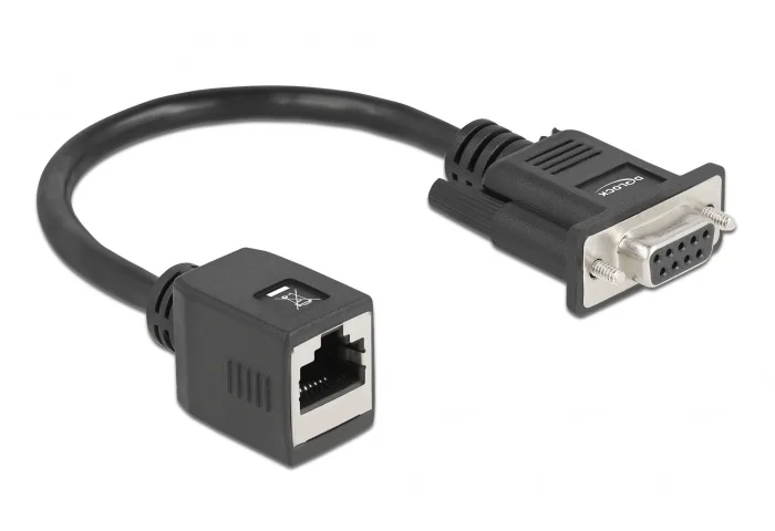 Φωτογραφία προϊόντος: DELOCK αντάπτορας από serial DB9 RS-232 σε RJ45, μαύρος