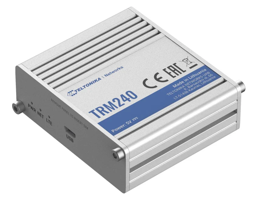Φωτογραφία προϊόντος: TELTONIKA Industrial cellular modem TRM240, LTE Cat 1, USB