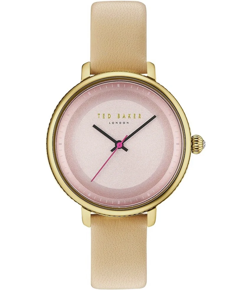 Φωτογραφία προϊόντος: Ted Baker Isla Ρολόι Μπαταρίας με Μπεζ Δερμάτινο Λουράκι ΤΕ10031530