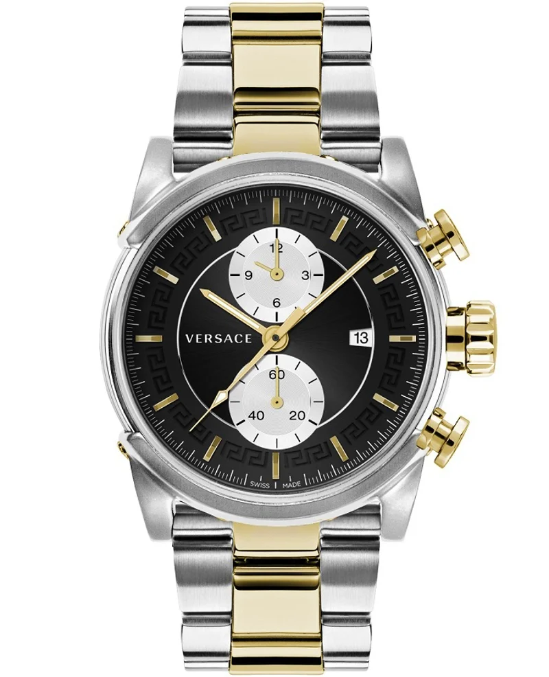 Φωτογραφία προϊόντος: Versace Urban Ρολόι Χρονογράφος Μπαταρίας με Χρυσό / Ασημί Μεταλλικό Μπρασελέ VEV400519